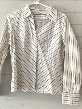 Point Zero Brown & White Striped Longsleeve Shirt